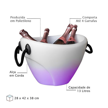 Champanheira de LED com Alça