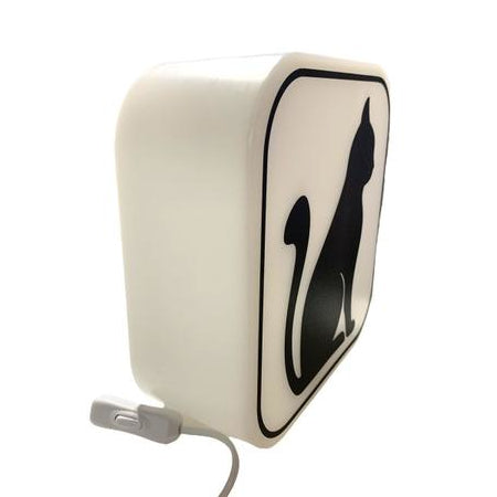 Luminária Box de Mesa com temática gato silhueta