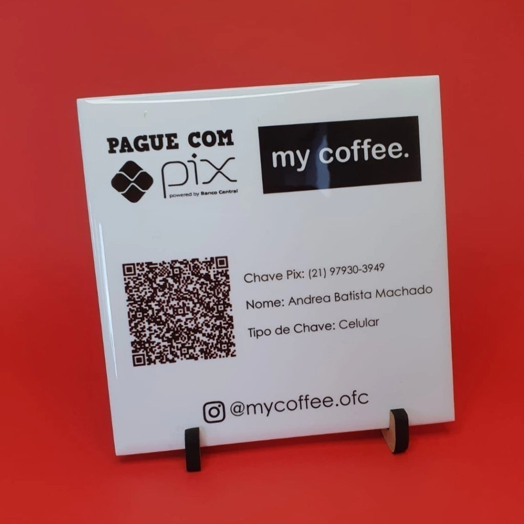 placa qr code pix personalizada