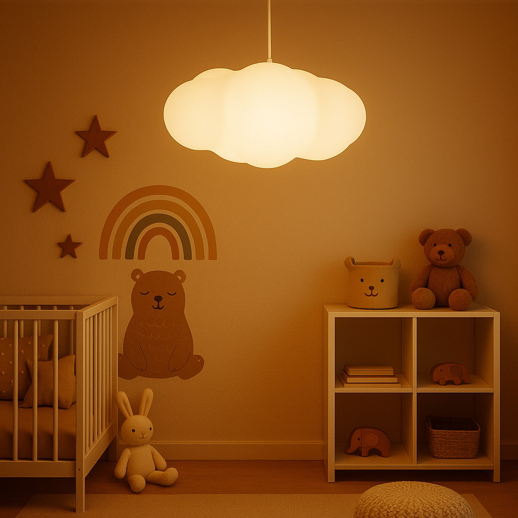 luminária pendente nuvem quarto infantil