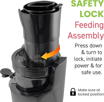 Máquina de suco - Espremedor Elite Gourmet EJX017 200W – Prensa Fria, Silencioso e Compacto