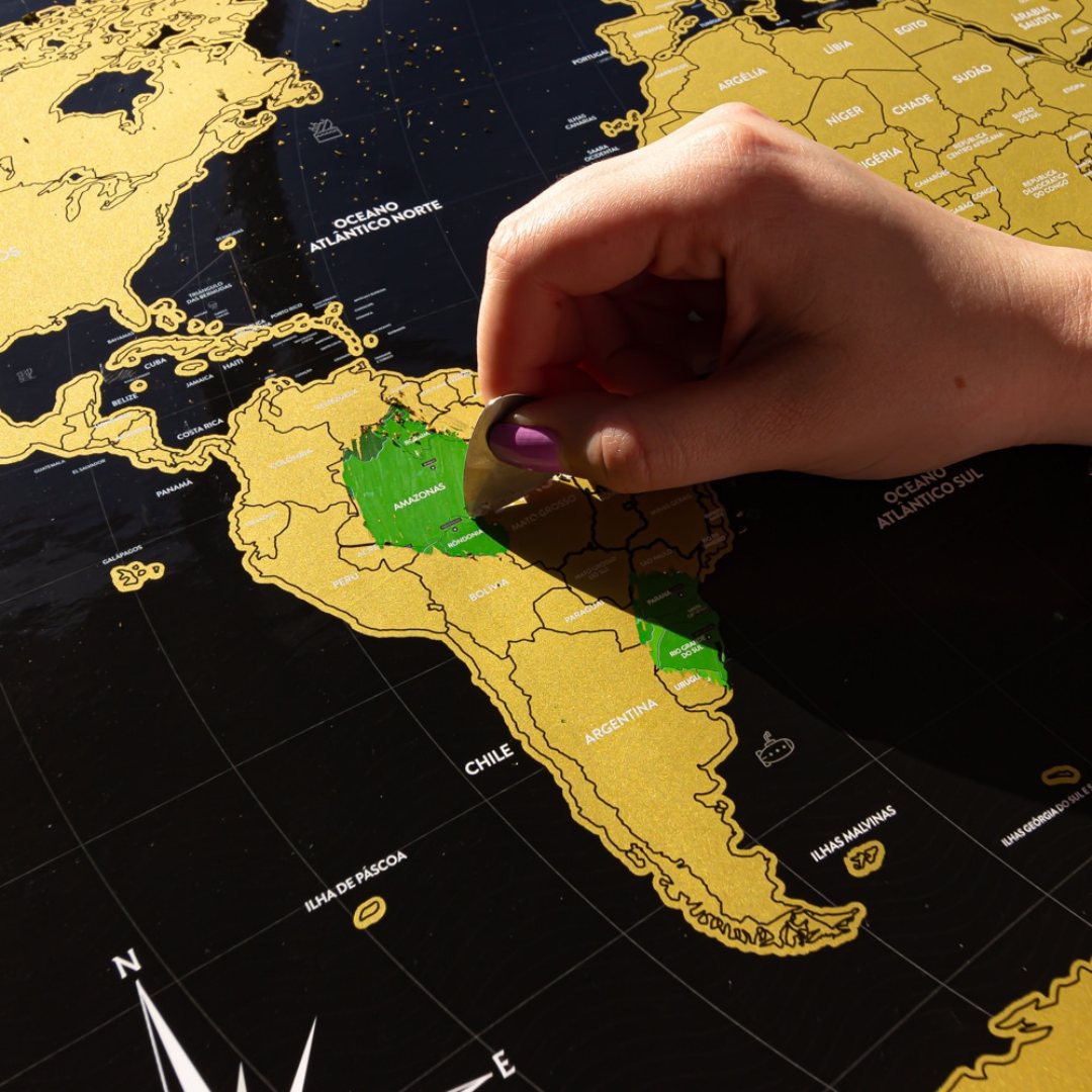 Mapa Mundi Raspadinha Black Edition