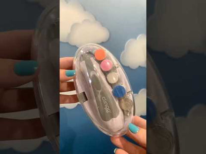 Kit Manicure Elétrica com LED 6 Lixas Bebê Mamãe - Clingo