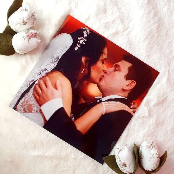 quadro personalizado com foto de noivos