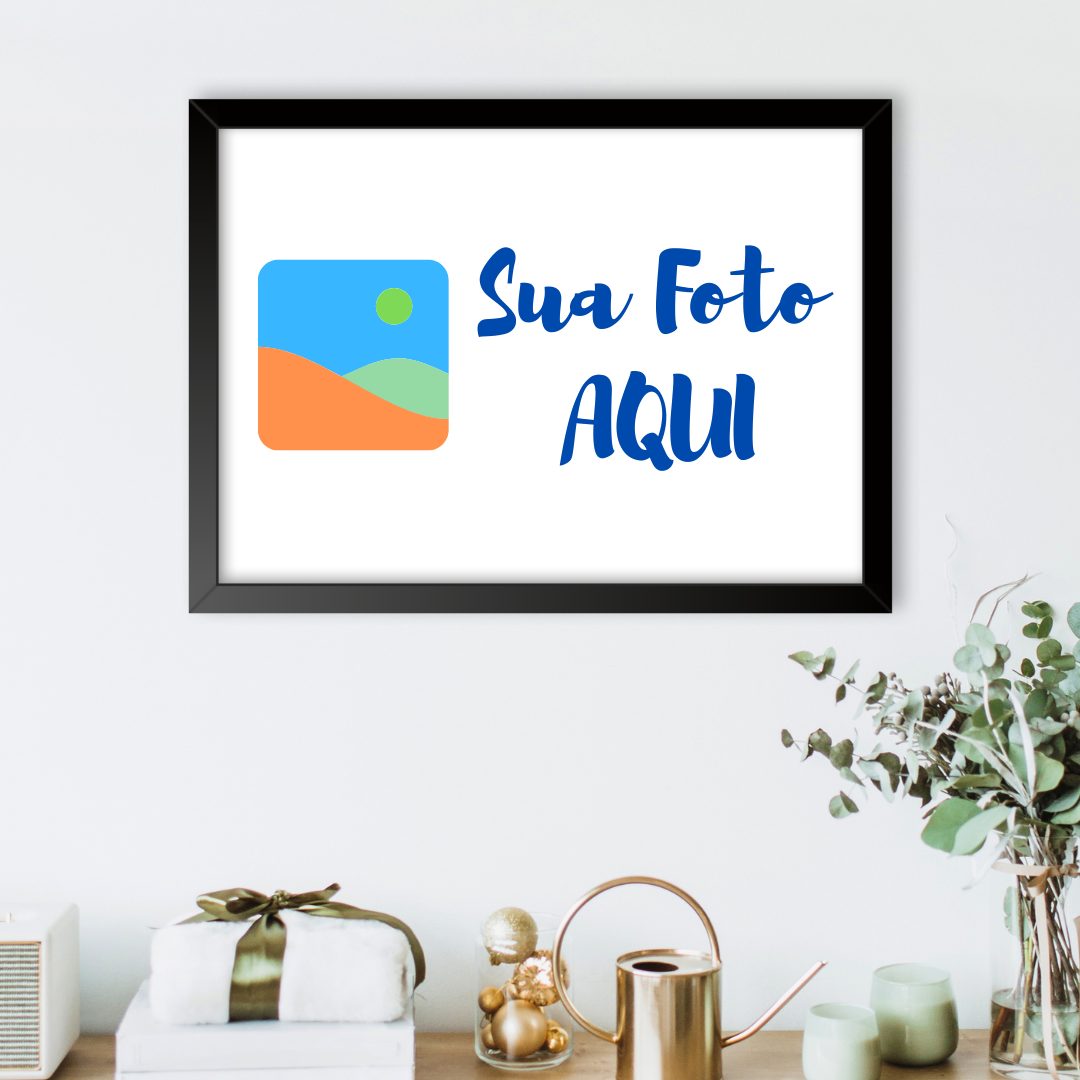 Quadro personalizado com moldura preta horizontal