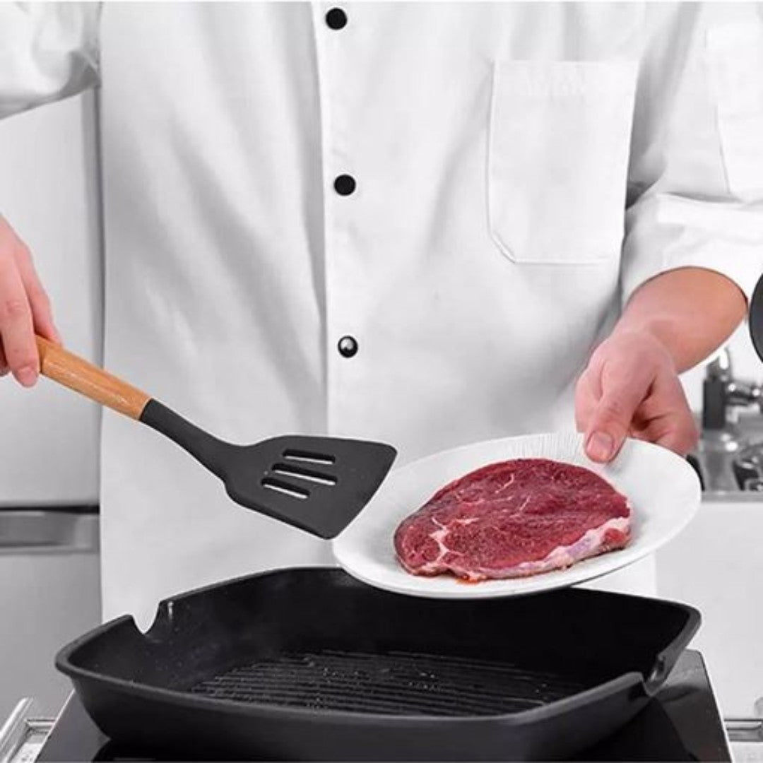 talheres de cozinha de silicone