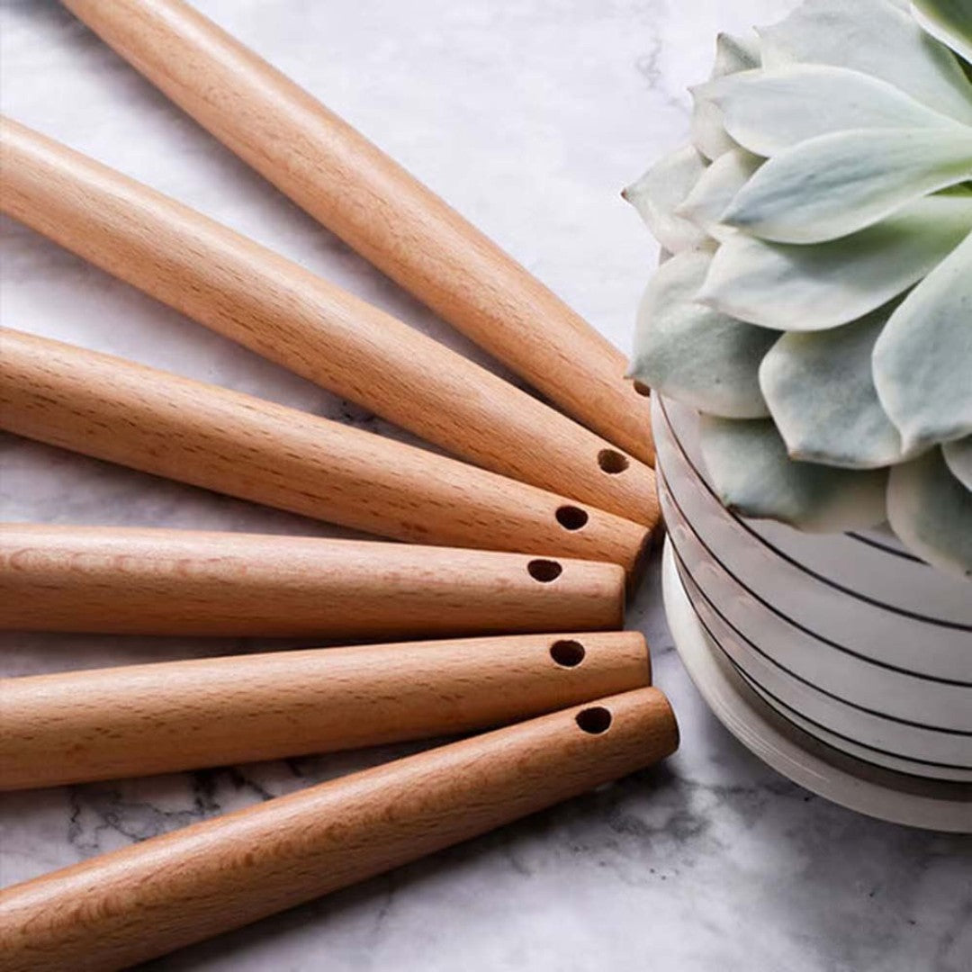 utensílios de cozinha madeira e silicone