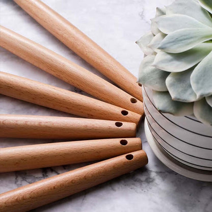 utensílios de cozinha madeira e silicone