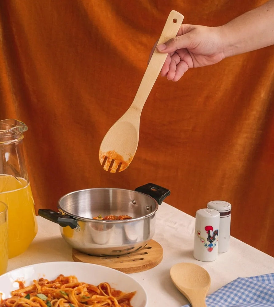 Garfo de bambu para soltar arroz