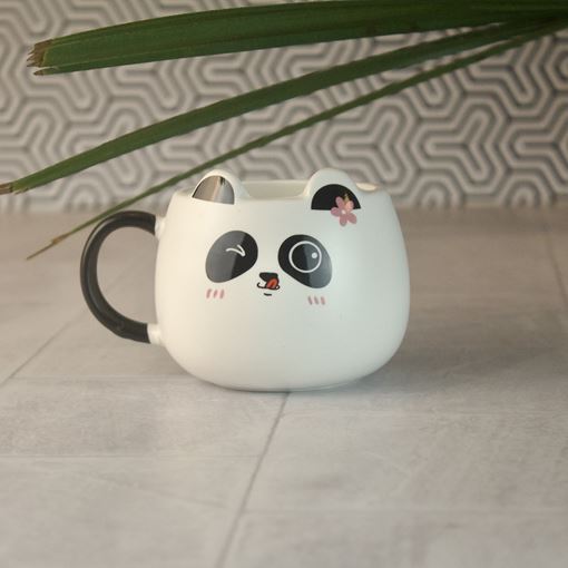 Caneca de Cerâmica Pandinha Empilhável - Flor
