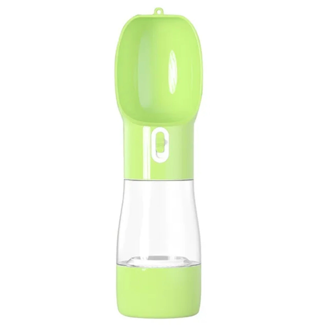 Garrafa de água e comida para Pet portátil Verde