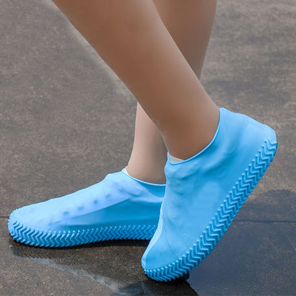 capa de sapato protetora de silicone impermeável azul