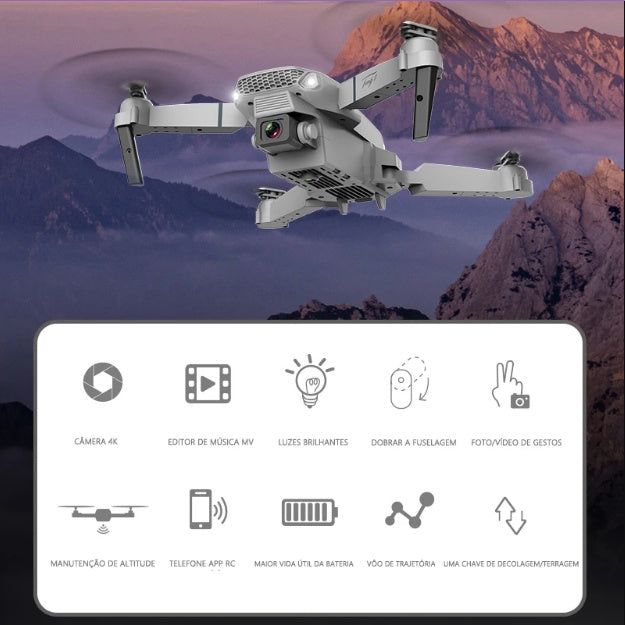 Brinquedo drone para criança com duas câmeras